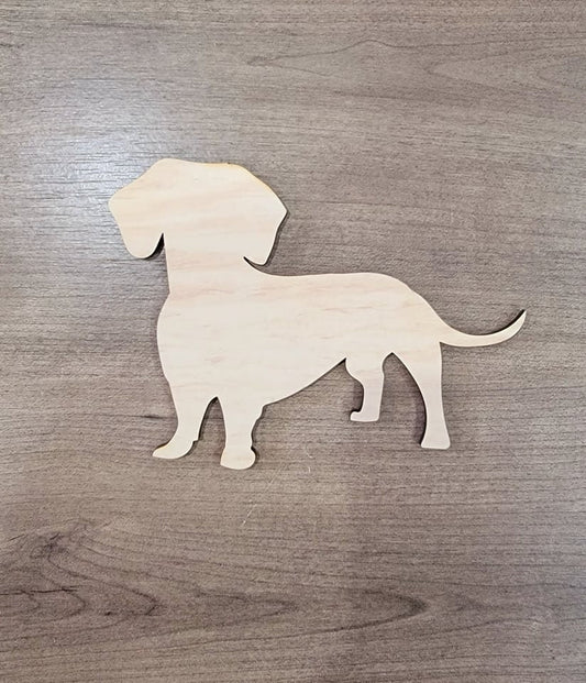 Dachshund Wood Shape, Wooden Dachshund Blank, Unfinished Dachshund wood blank, Dog, Pet, Arts Crafts DIY Projects, 1/4 inch thick Weiner dog