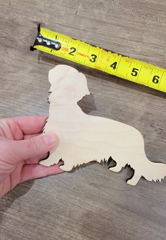Dachshund Wood Shape, Wooden Dachshund Blank, Unfinished Dachshund wood blank, Dog, Pet, Arts Crafts DIY Projects, 1/4 inch thick Weiner dog