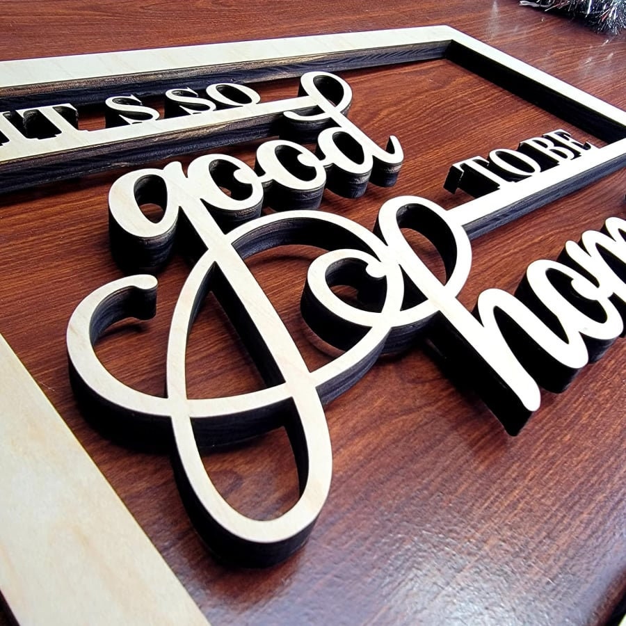 Its good to be home, Custom Wooden Name Sign with Est year, Housewarming or Newly Wed Gift