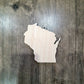 Wisconsin Ornaments, Bulk wood cut out Blanks, Unfinished, state Shaped Wood Ornament, DIY, Christmas ornaments, Blanks for Crafts, sign making