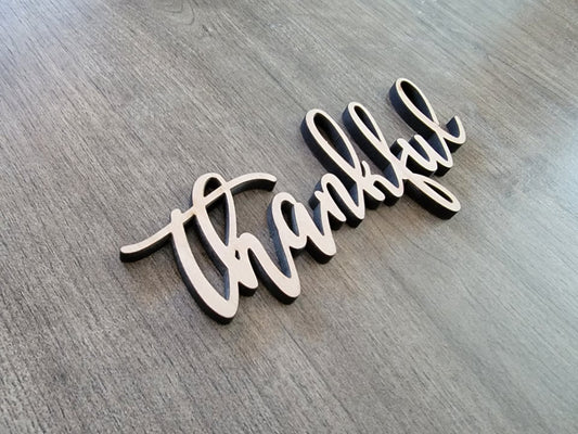 Thankful Place Settings, Bulk / Wholesale options Thanksgiving Plate settings, Wood Decor, Small