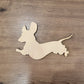 Dachshund Wood Shape, Wooden Dachshund Blank, Unfinished Dachshund wood blank, Dog, Pet, Arts Crafts DIY Projects, 1/4 inch thick Weiner dog