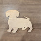 Dachshund Wood Shape, Wooden Dachshund Blank, Unfinished Dachshund wood blank, Dog, Pet, Arts Crafts DIY Projects, 1/4 inch thick Weiner dog