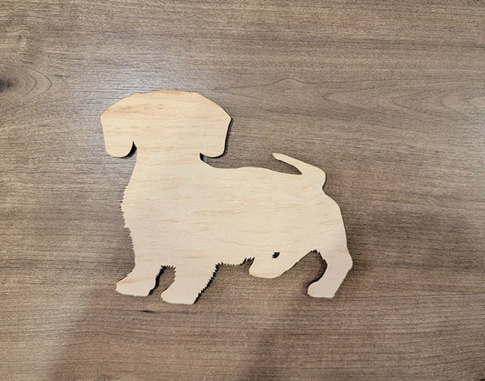 Dachshund Wood Shape, Wooden Dachshund Blank, Unfinished Dachshund wood blank, Dog, Pet, Arts Crafts DIY Projects, 1/4 inch thick Weiner dog