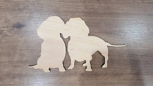 Dachshund Wood Shape, Wooden Dachshund Blank, Unfinished Dachshund wood blank, Dog, Pet, Arts Crafts DIY Projects, 1/4 inch thick Weiner dog