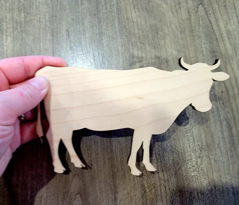 Cow Wood Shape, Wooden Cow Shape Blank, Unfinished Cow, Shapes for Crafts DIY Wood Blank, Sign Making, Childrens Signs, Custom, Personalized