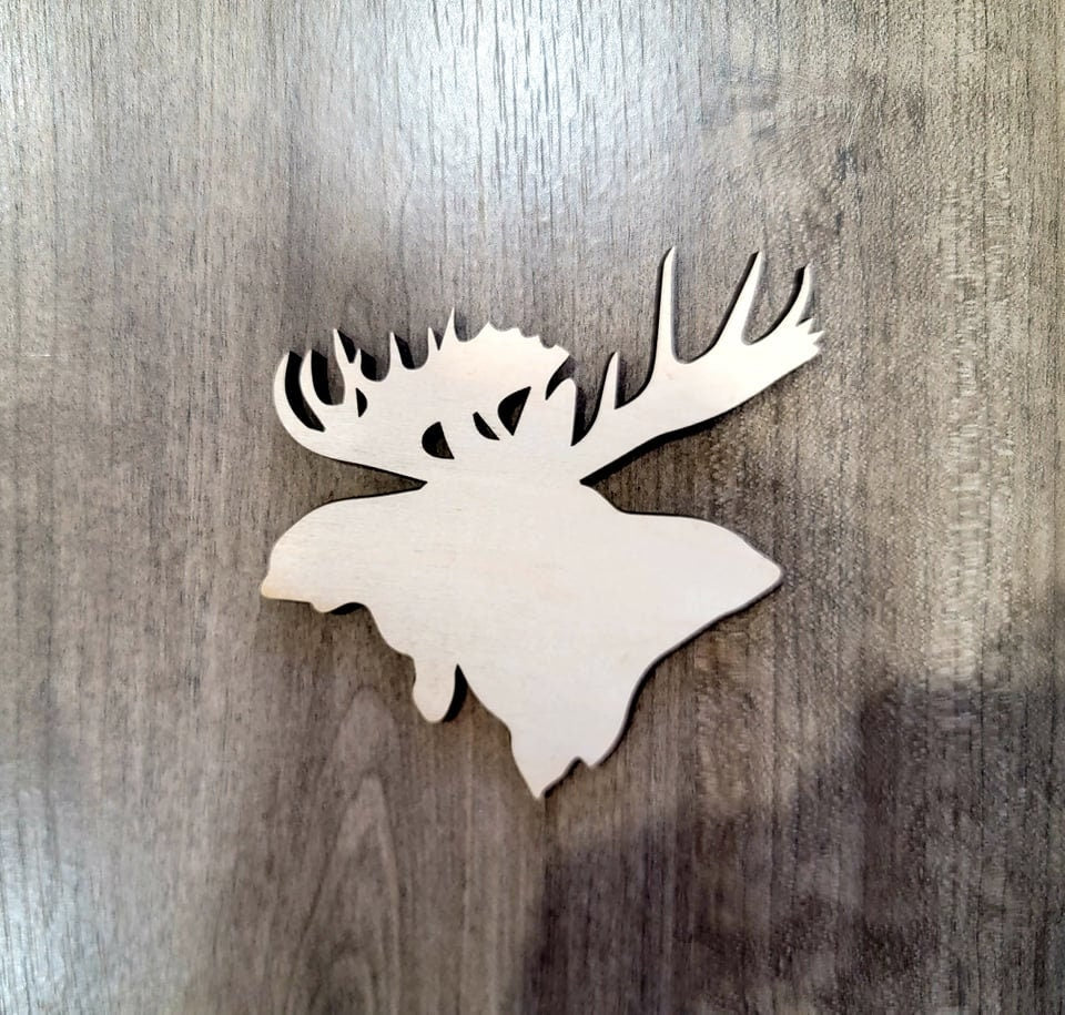 Moose Wood Shape, Wooden Moose Shape Blank, Unfinished Moose Cut out, Shapes for Crafts DIY Wood Blank, Sign Making, Childrens Signs, Custom