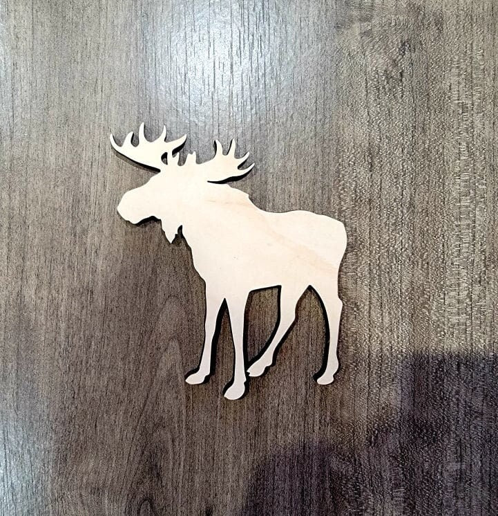 Moose Wood Shape, Wooden Moose Shape Blank, Unfinished Moose Cut out, Shapes for Crafts DIY Wood Blank, Sign Making, Childrens Signs, Custom