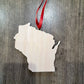 Wisconsin Ornaments, Bulk wood cut out Blanks, Unfinished, state Shaped Wood Ornament, DIY, Christmas ornaments, Blanks for Crafts, sign making