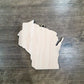 Wisconsin Ornaments, Bulk wood cut out Blanks, Unfinished, state Shaped Wood Ornament, DIY, Christmas ornaments, Blanks for Crafts, sign making