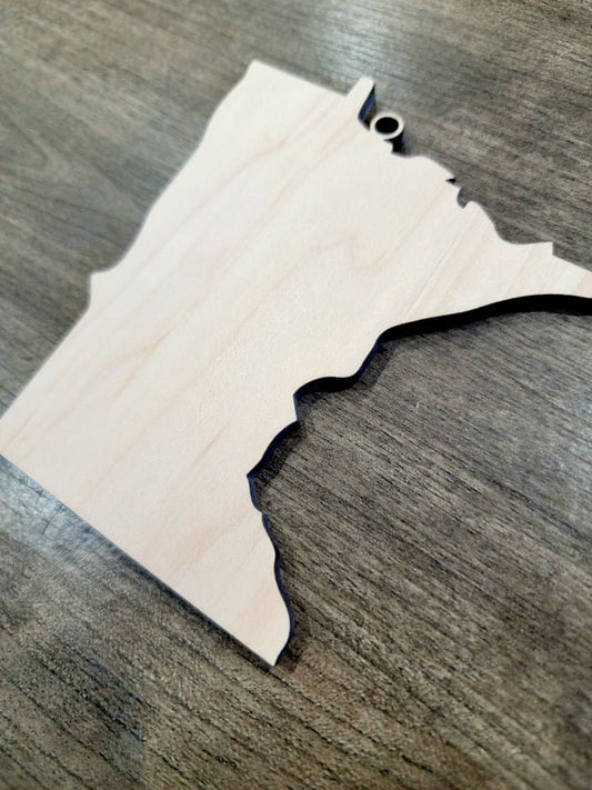 Minnesota Ornaments, Bulk wood Cut out Blanks, Unfinished, state Shaped Wood Ornament, DIY, Christmas ornaments, Blanks for Crafts, sign making