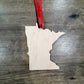Minnesota Ornaments, Bulk wood Cut out Blanks, Unfinished, state Shaped Wood Ornament, DIY, Christmas ornaments, Blanks for Crafts, sign making