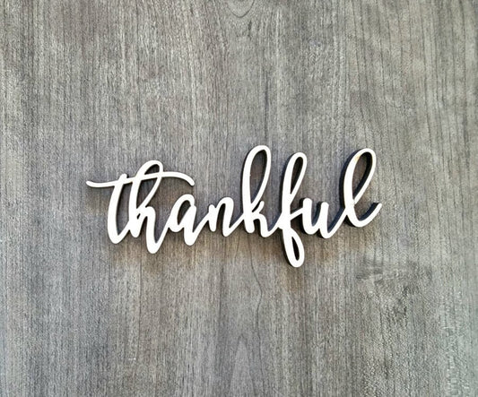 Thankful Place Settings, Bulk / Wholesale options Thanksgiving Plate settings, Wood Decor, Small