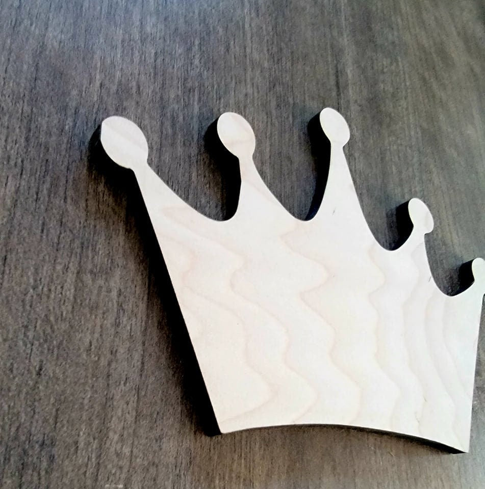 Crown Wood Shape, Wooden Crown Shape Blank, Unfinished Crown, Crafts DIY Wood Blank, Sign Making, Childrens Signs, Custom, Personalized