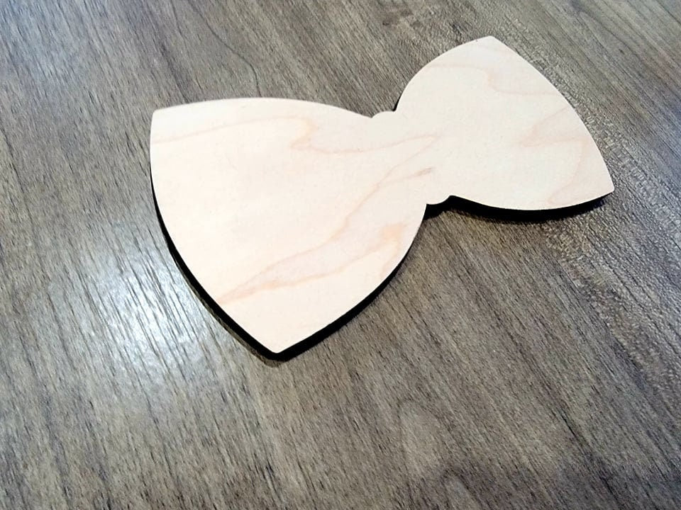 Bow Wood Shape, Wooden Bow Shape Blank, Unfinished Bow, Shapes for Crafts DIY Wood Blank, Sign Making, Childrens Signs, Custom, Personalized