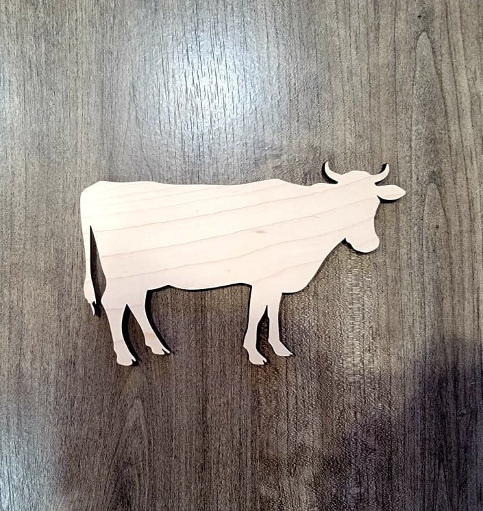 Cow Wood Shape, Wooden Cow Shape Blank, Unfinished Cow, Shapes for Crafts DIY Wood Blank, Sign Making, Childrens Signs, Custom, Personalized