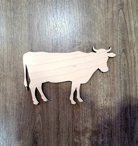 Cow Wood Shape, Wooden Cow Shape Blank, Unfinished Cow, Shapes for Crafts DIY Wood Blank, Sign Making, Childrens Signs, Custom, Personalized