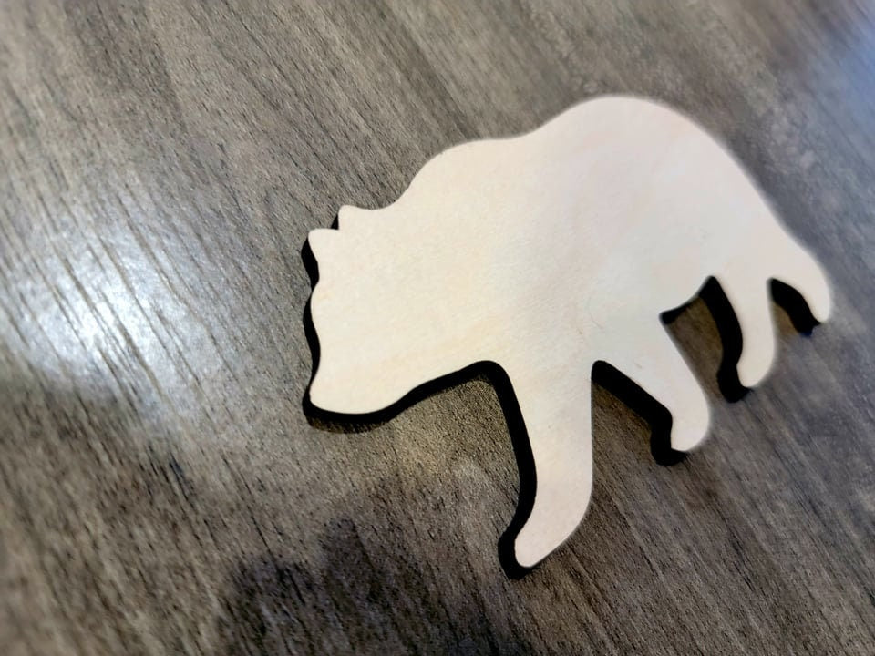 Bear Wood Shape, Wooden Bear Shape Blank, Unfinished Bear Cut out, Shapes for Crafts DIY Wood Blank, Sign Making, Childrens Signs, Custom
