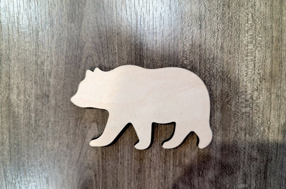 Bear Wood Shape, Wooden Bear Shape Blank, Unfinished Bear Cut out, Shapes for Crafts DIY Wood Blank, Sign Making, Childrens Signs, Custom