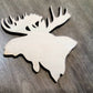 Moose Wood Shape, Wooden Moose Shape Blank, Unfinished Moose Cut out, Shapes for Crafts DIY Wood Blank, Sign Making, Childrens Signs, Custom