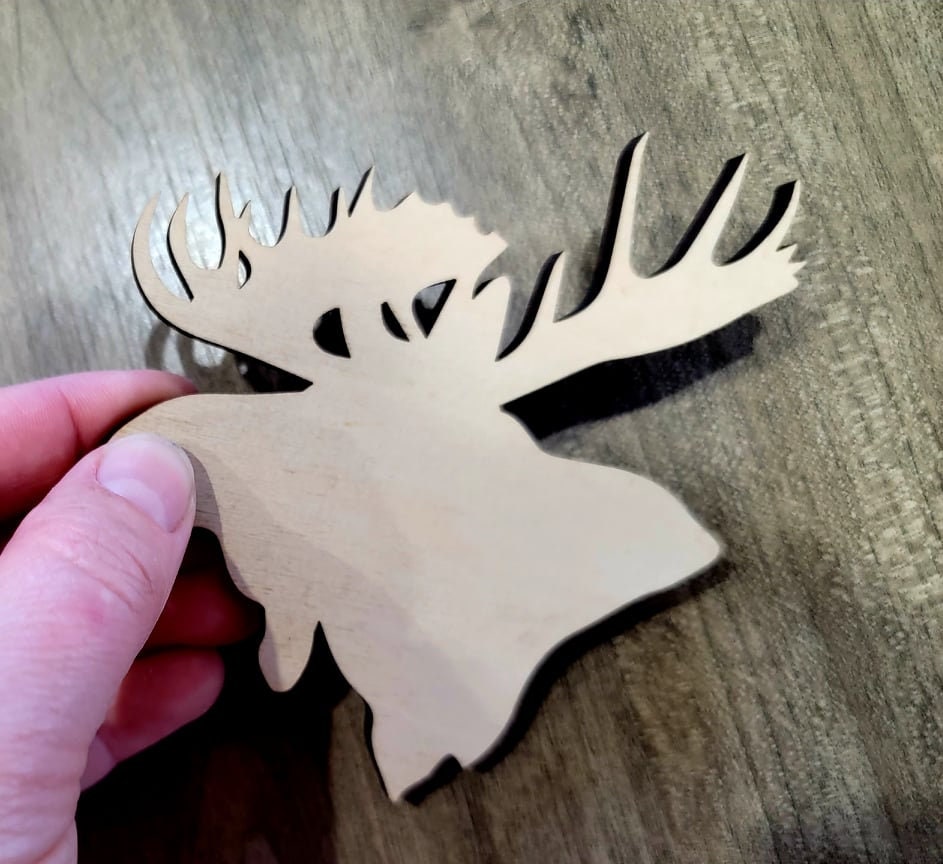 Moose Wood Shape, Wooden Moose Shape Blank, Unfinished Moose Cut out, Shapes for Crafts DIY Wood Blank, Sign Making, Childrens Signs, Custom