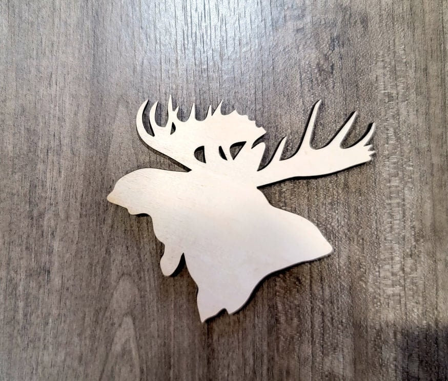 Moose Wood Shape, Wooden Moose Shape Blank, Unfinished Moose Cut out, Shapes for Crafts DIY Wood Blank, Sign Making, Childrens Signs, Custom