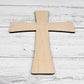Wood Cross, 1/4" thick, Various heights available, option to customize with engrave