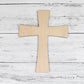 Wood Cross, 1/4" thick, Various heights available, option to customize with engrave
