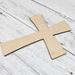 Wood Cross, 1/4" thick, Various heights available, option to customize with engrave