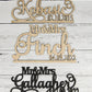 Custom Wedding Name Sign with Mr & Mrs + Date for sweetheart or head table, personalized wedding decor