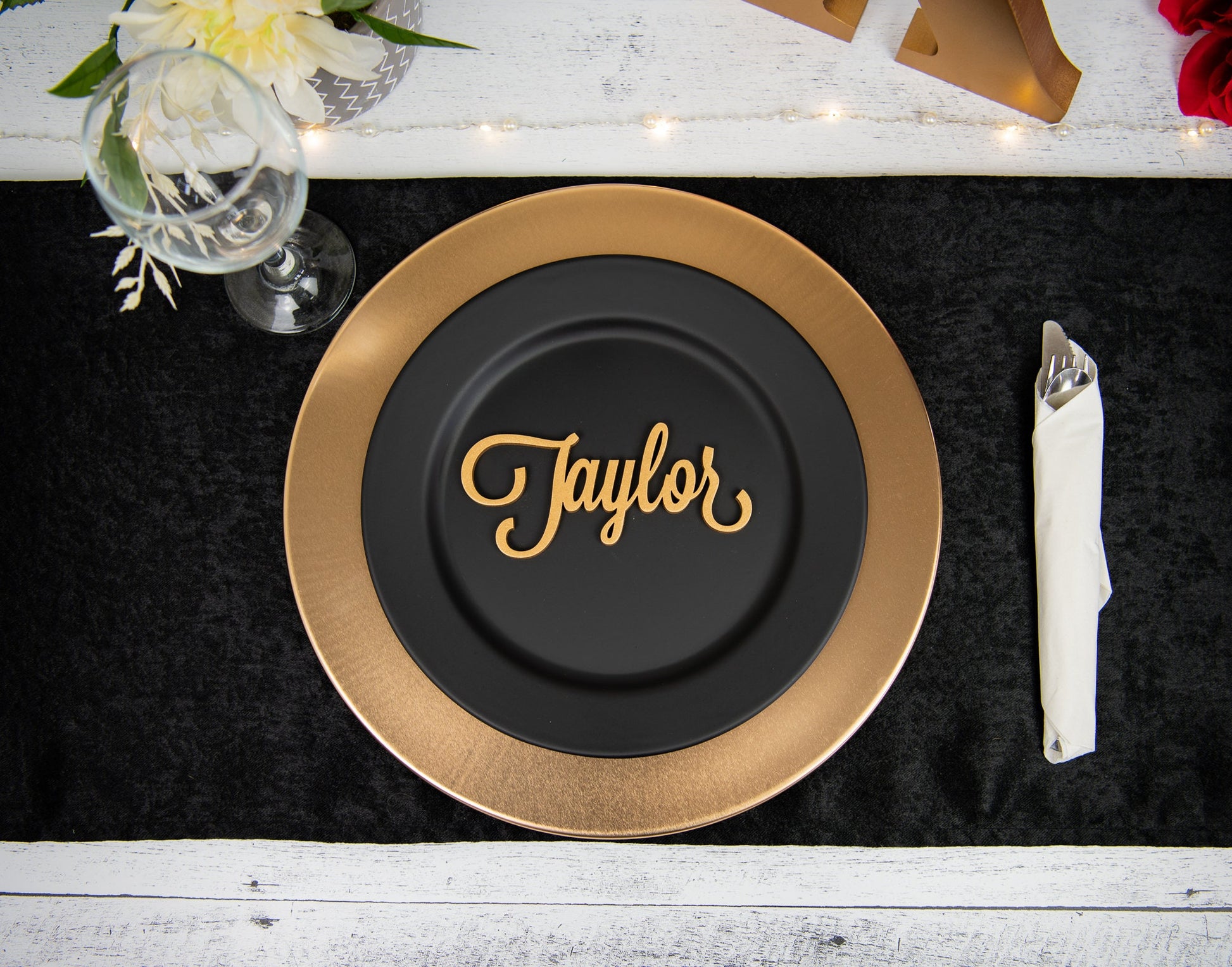 Custom Name Place Cards for Wedding Table Settings, Thanksgiving plate settings or any other special occasion event.