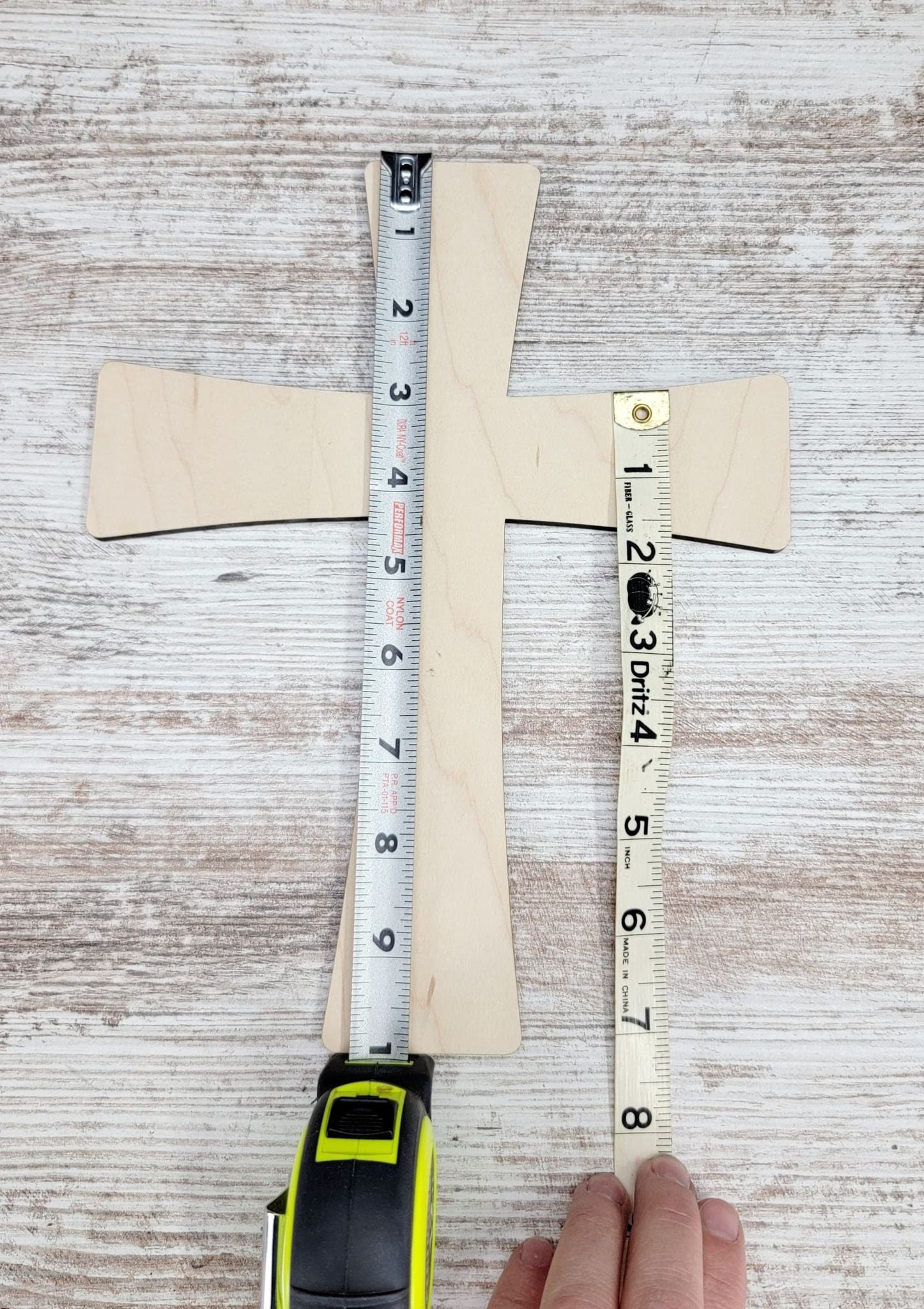 Wood Cross, 1/4" thick, Various heights available, option to customize with engrave