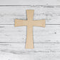 Wood Cross, 1/4" thick, Various heights available, option to customize with engrave
