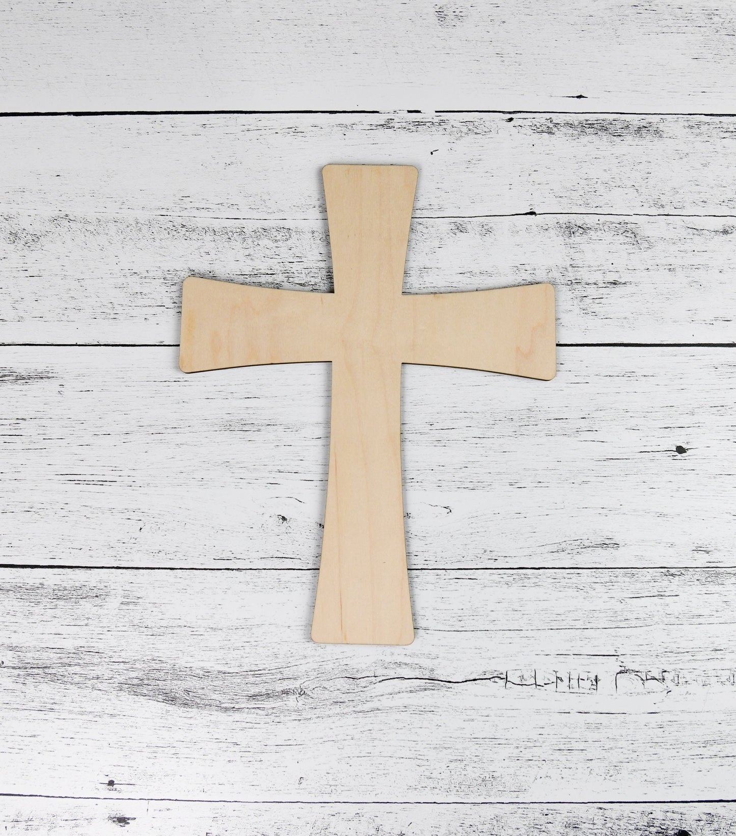 Wood Cross, 1/4" thick, Various heights available, option to customize with engrave