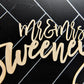 Custom Mr and Mrs Sign for sweetheart table at wedding, Personalized wedding name sign
