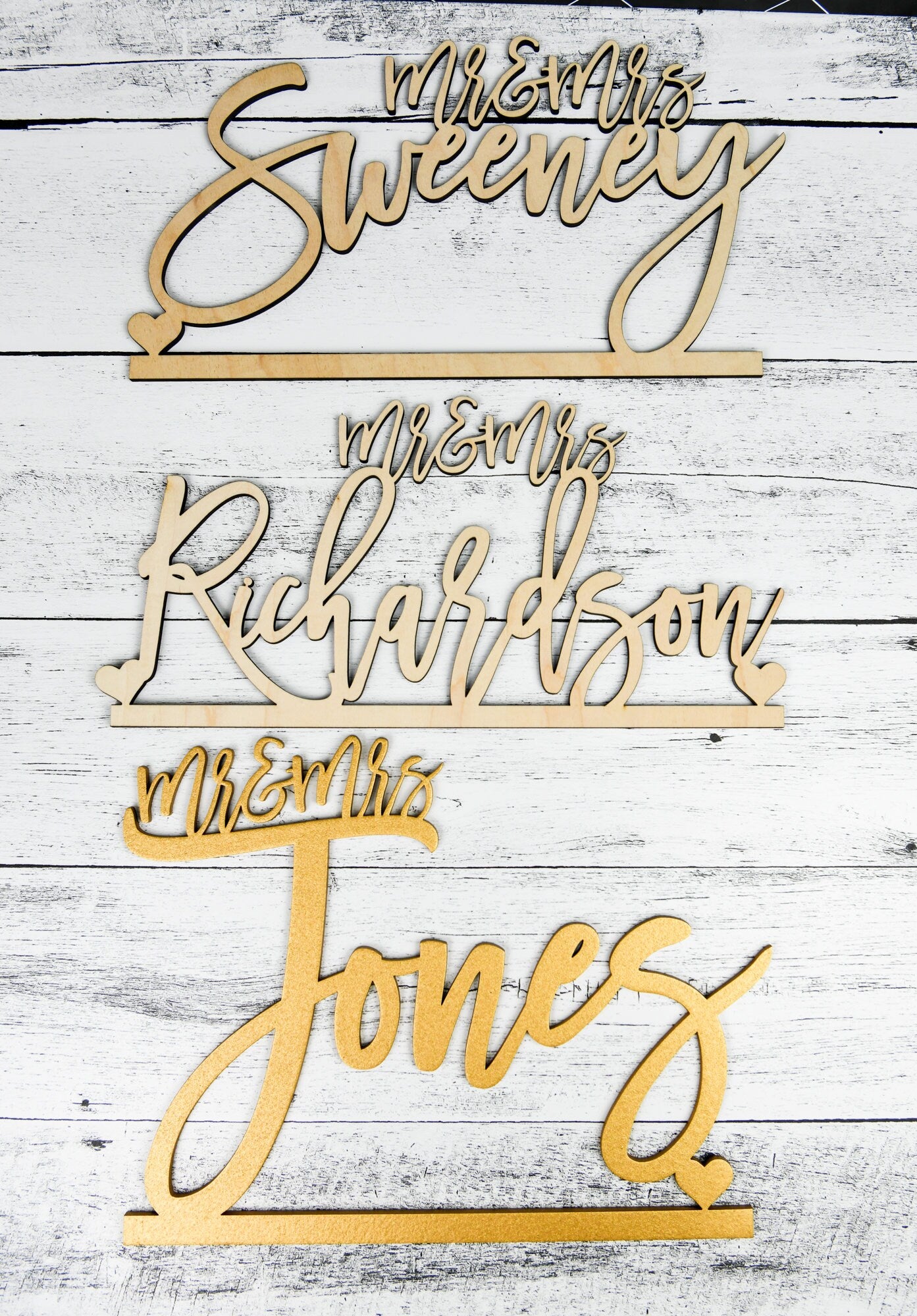Custom Mr and Mrs Sign for sweetheart table at wedding, Personalized wedding name sign