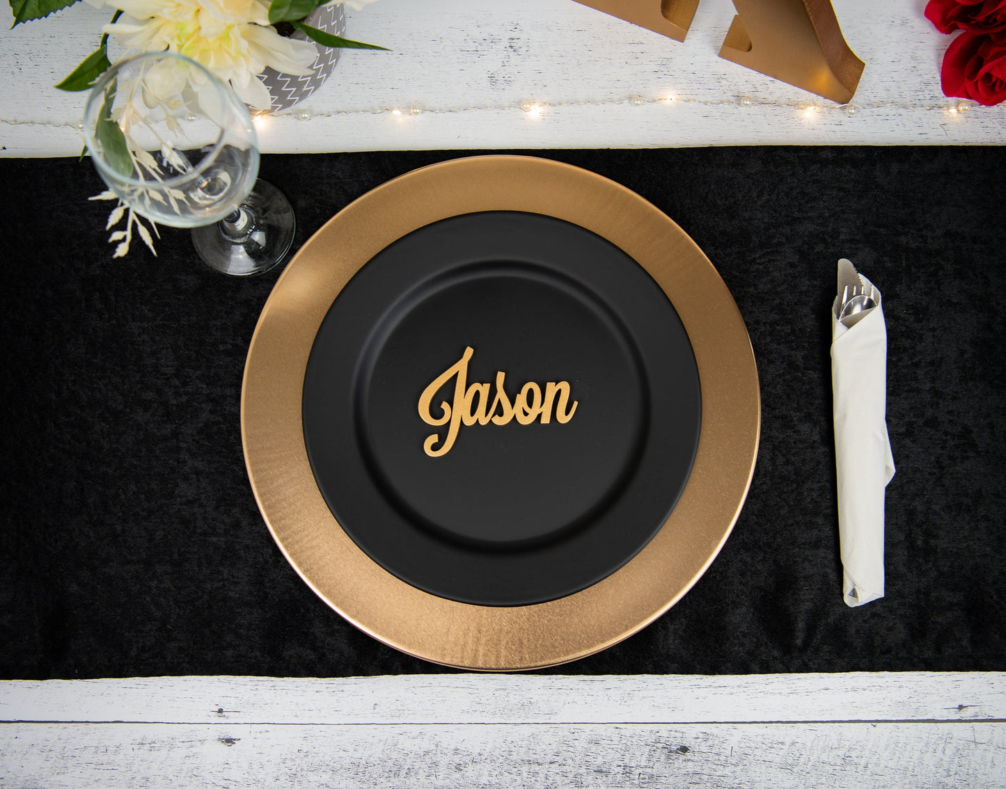 Custom Name Place Cards for Wedding Table Settings, Thanksgiving plate settings or any other special occasion event.