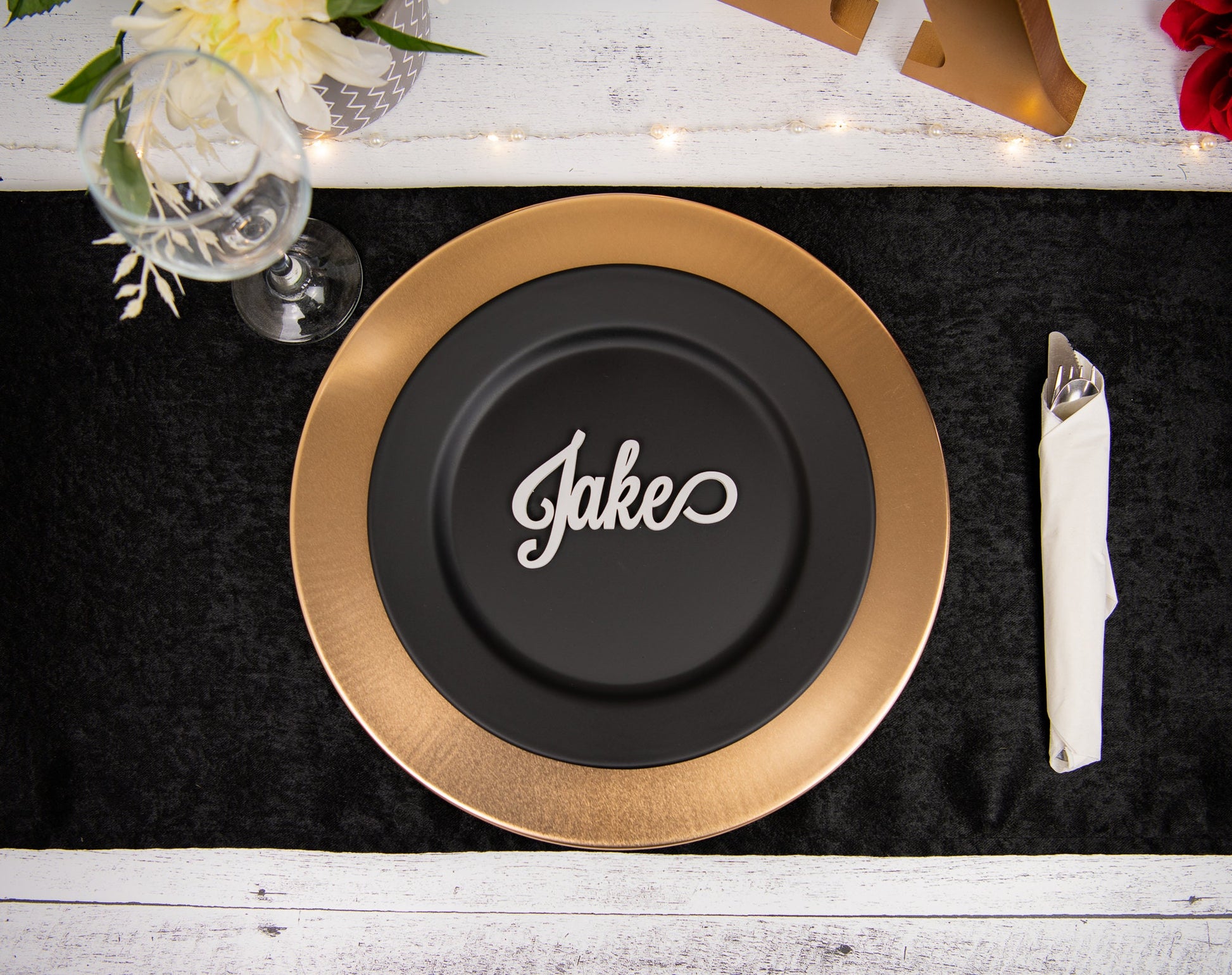 Custom Name Place Cards for Wedding Table Settings, Thanksgiving plate settings or any other special occasion event.