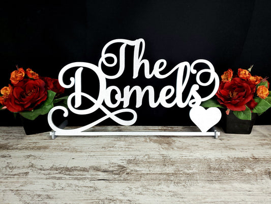 Custom Wedding Name Sign For Head Table, Mr & Mrs sign for sweetheart table