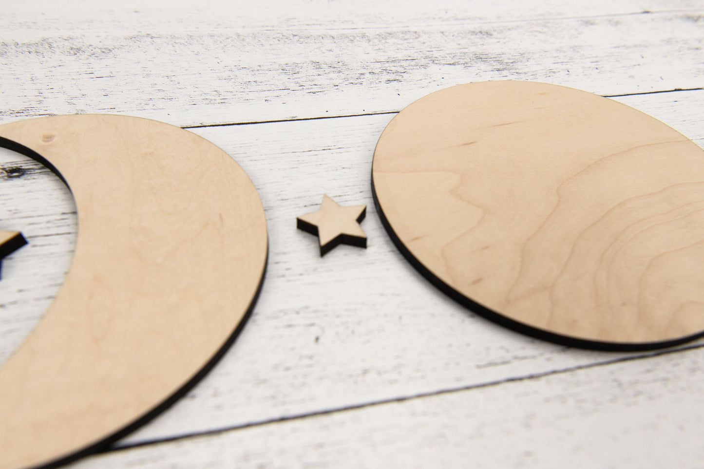 Moon Phase Sign, Wooden Moons, Wood Bojo Decor, Wall hanging, Wall art, Crescent moon art, Natural Home Decor, Celestial, Bohemian, Stars