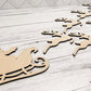 Santa Sleigh & Reindeer Wood Shapes, Wooden Christmas Shape, Unfinished, DIY Blank, Santas Reindeer, Wood Arts and Crafts, Holiday Ornaments