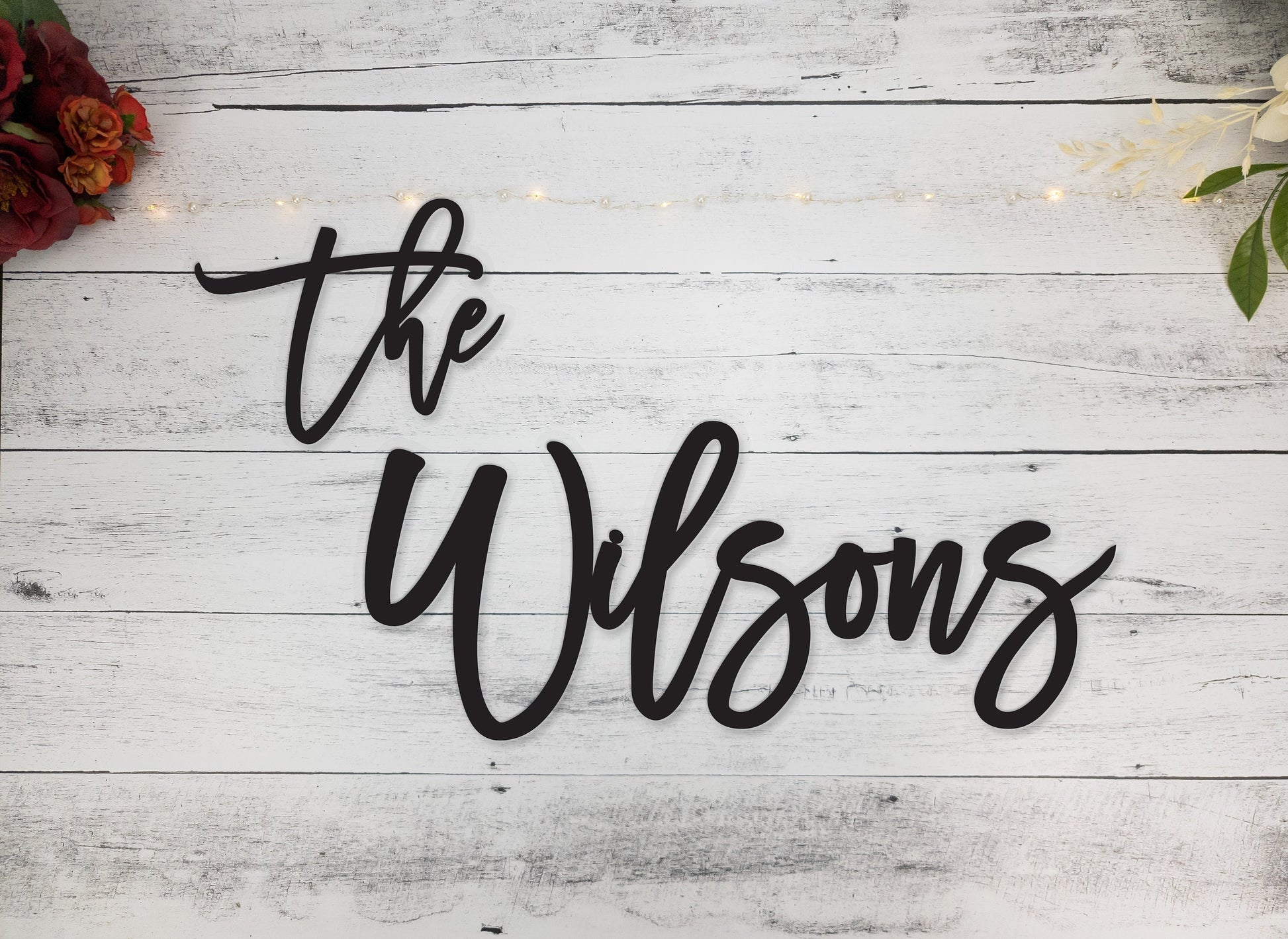 Custom Wedding Decor Backdrop Wood Name Sign, Wooden Last Name Sign - Personalized