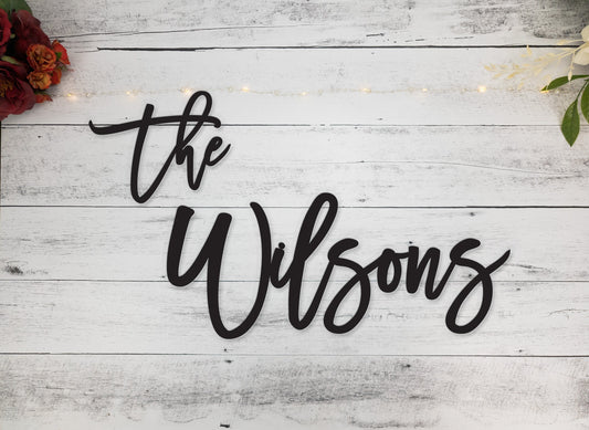 Custom Wedding Decor Backdrop Wood Name Sign, Wooden Last Name Sign - Personalized
