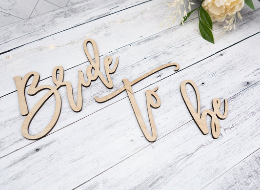Bride to be sign backdrop sign for bridal shower or engagement party, Wood Bridal Shower Decor, Custom Wedding Decor, Wooden word cutouts