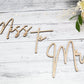 Miss to Mrs backdrop sign for bridal shower or engagement party, Wood Bridal Shower Decor, Custom Wedding Decor, Wooden word cutouts
