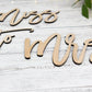 Miss to Mrs backdrop sign for bridal shower or engagement party, Wood Bridal Shower Decor, Custom Wedding Decor, Wooden word cutouts