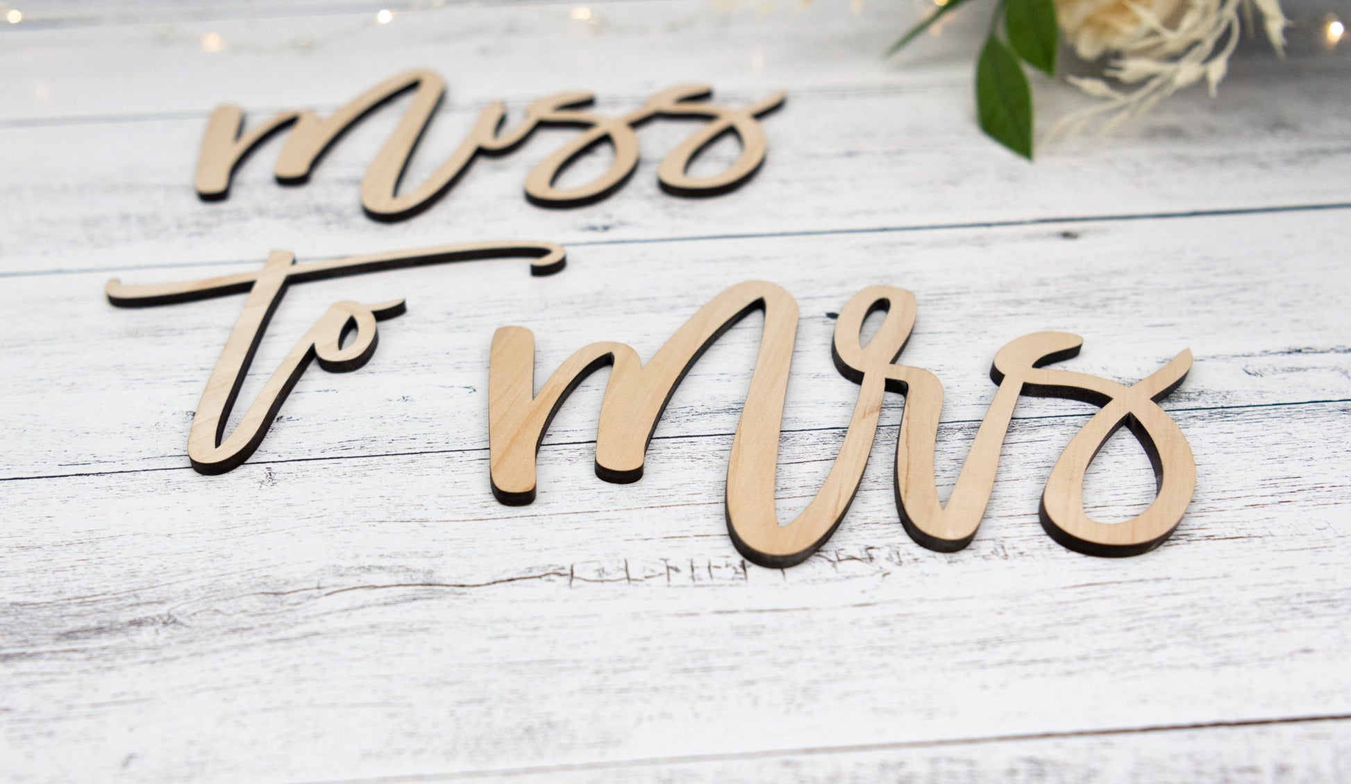 Miss to Mrs backdrop sign for bridal shower or engagement party, Wood Bridal Shower Decor, Custom Wedding Decor, Wooden word cutouts