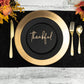 Thankful Place Cards, Thanksgiving Table Plate Settings, Thankful Wood Word, Holiday Decor, Thanksgiving Place settings, Small Thankful Sign
