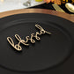 Blessed Place Cards, Thanksgiving Table Plate Settings, Blessed Wood Word, Holiday Decor, Thanksgiving Place settings, Small Blessed Sign
