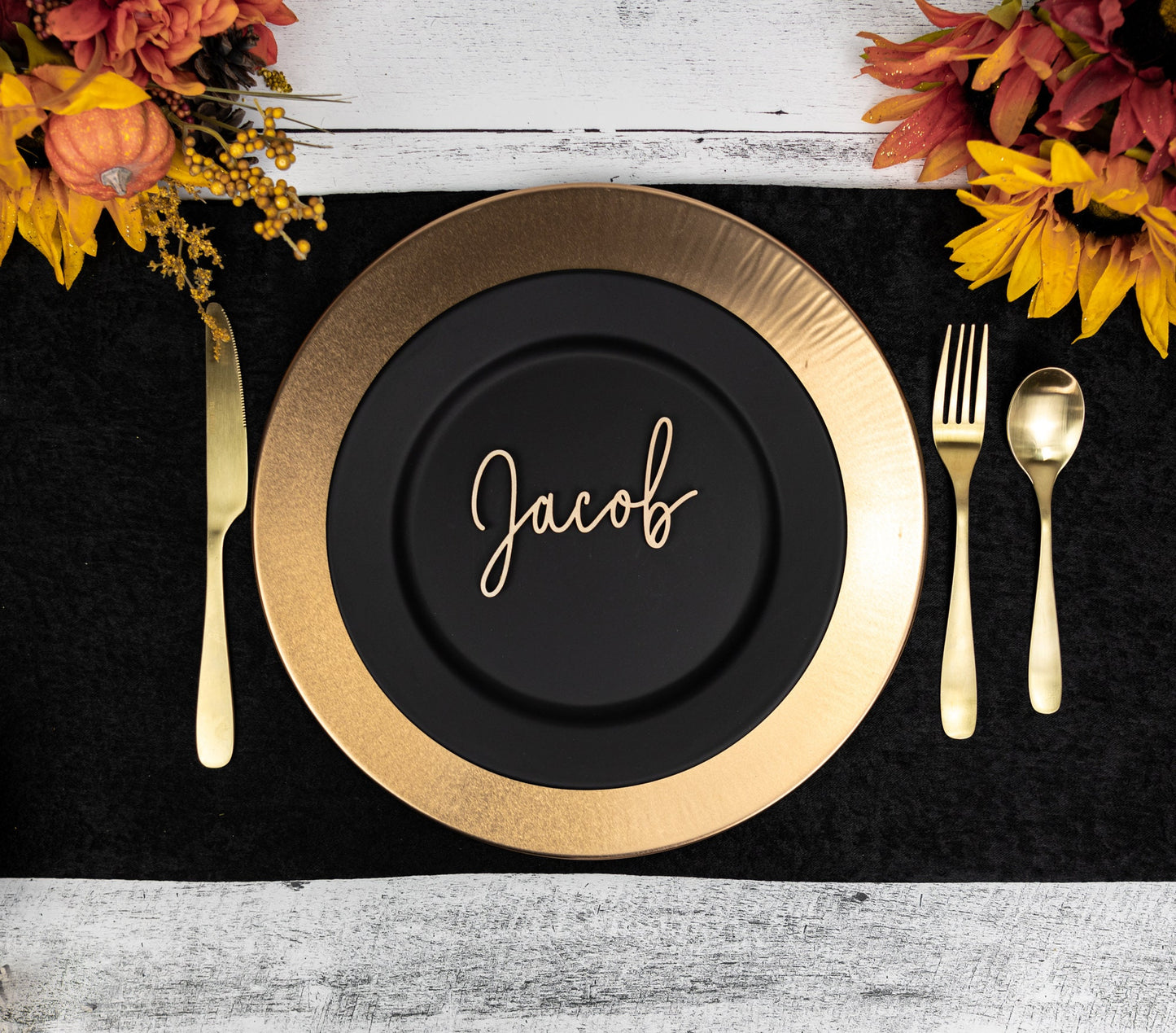 Name Place Cards. Wedding Name Place Plates. Small Wood Name Tag Cutouts